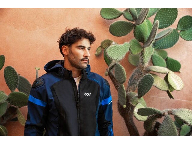 Geaca (jacheta) motociclete barbati Racing/Roadster Ixon vara model Pulsion Air MS culoare: negru/navy (albastru)/alb