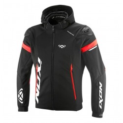 Geaca (jacheta) motociclete barbati Racing/Roadster Ixon vara model Pulsion Air MS culoare: negru/alb/rosu