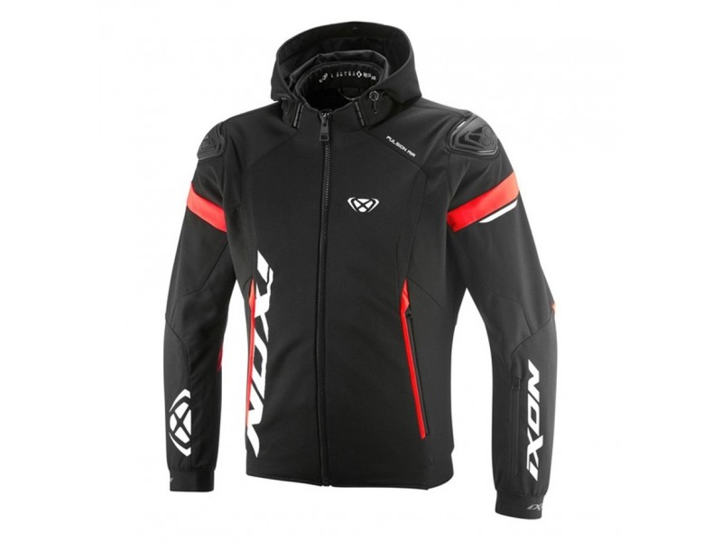 Geaca (jacheta) motociclete barbati Racing/Roadster Ixon vara model Pulsion Air MS culoare: negru/alb/rosu