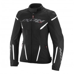 Geaca (jacheta) motociclete femei Racing/Roadster Ixon vara model Striker 2 AIR WP LS culoare: negru/alb