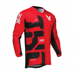 Tricou (bluza) cross-enduro Thor model Launchmode Forge culoare: negru/alb/rosu