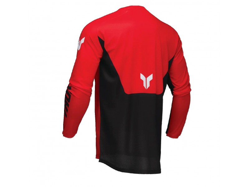 Tricou (bluza) cross-enduro Thor model Launchmode Forge culoare: negru/alb/rosu