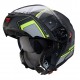 Casca modulabila (flip-up) Caberg model Levo X Elite L6 negru/gri/galben fluor mat Pinlock ready - lentila Pinlock inclusa (fibra de sticla)