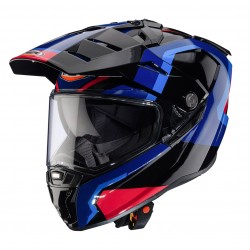 Casca adventure/off road Caberg model Tanami SV Scram O4 negru/albastru/rosu lucios Pinlock ready - lentila Pinlock inclusa