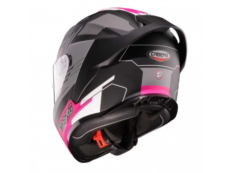 Casca integrala Caberg model Roxter Colt S2 negru/fuchsia (roz)/gri mat Pinlock ready