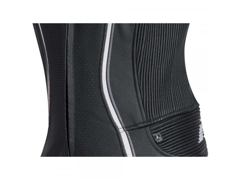 Costum (combinezon) motociclete barbati piele Ixon vara model Vortex 2 MS culoare: negru/alb