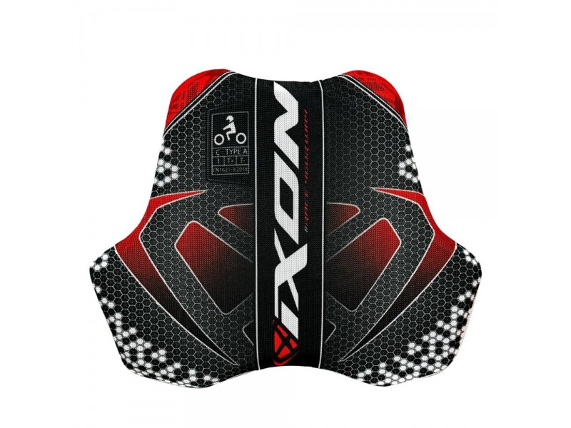 Protectie piept racing (pieptar) Ixon model IX-Race Chest combinezon moto - culoare: negru/alb/rosu