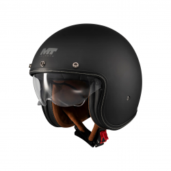 Casca open face motociclete MT Le Mans 2 S SV Pure A1 negru mat (ochelari soare integrati) - omologare noua ECE 22.06