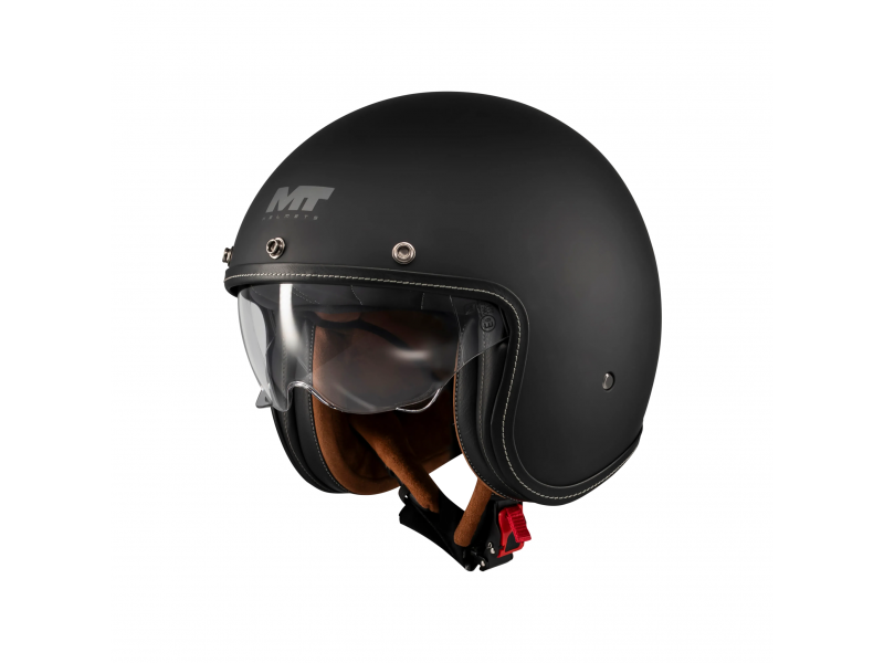 Casca open face motociclete MT Le Mans 2 S SV Pure A1 negru mat (ochelari soare integrati) - omologare noua ECE 22.06