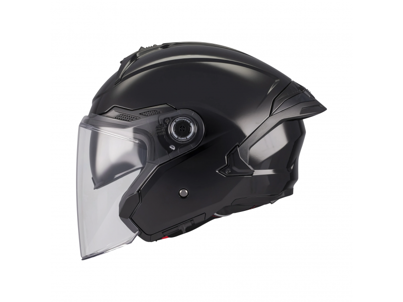 Casca open face motociclete MT Cosmo SV Pure A1 negru lucios (ochelari soare integrati) - tip viziera: MT-V-37