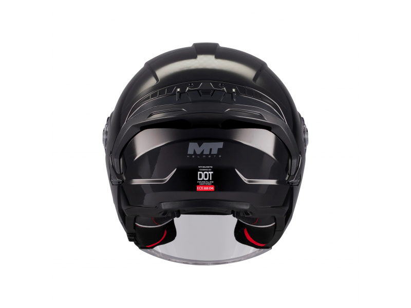 Casca open face motociclete MT Cosmo SV Pure A1 negru lucios (ochelari soare integrati) - tip viziera: MT-V-37