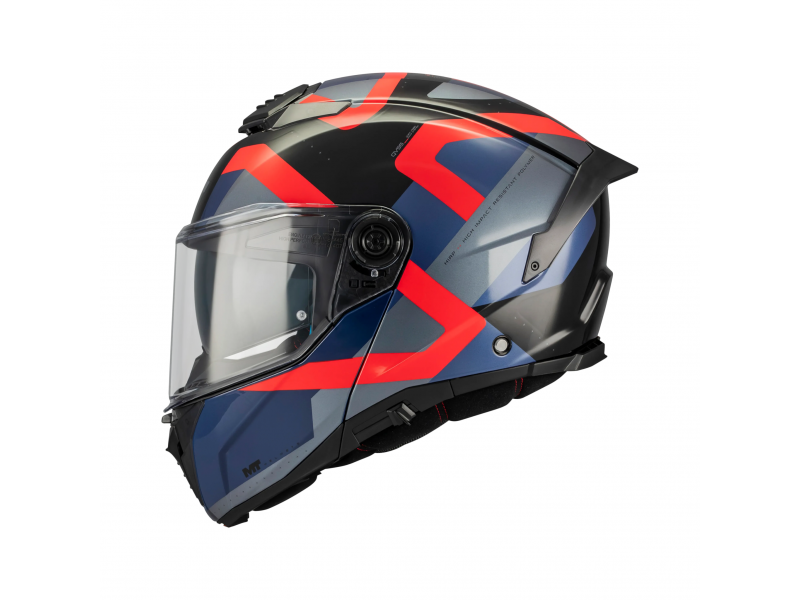 Casca modulabila MT Atom 2 SV Dexter B15 rosu/albastru lucios (ochelari soare integrati) Pinlock Ready - tip viziera: MT-V-35 Casca modulabila MT Atom 2 SV Dexter B15 rosu/albastru lucios (ochelari soare integrati) Pinlock Ready - tip viziera: MT-V-35