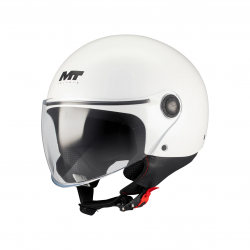 Casca open face motociclete MT Street S Pure A0 alb lucios – omologare noua ECE 22.06 - tip viziera: MT-V-15B