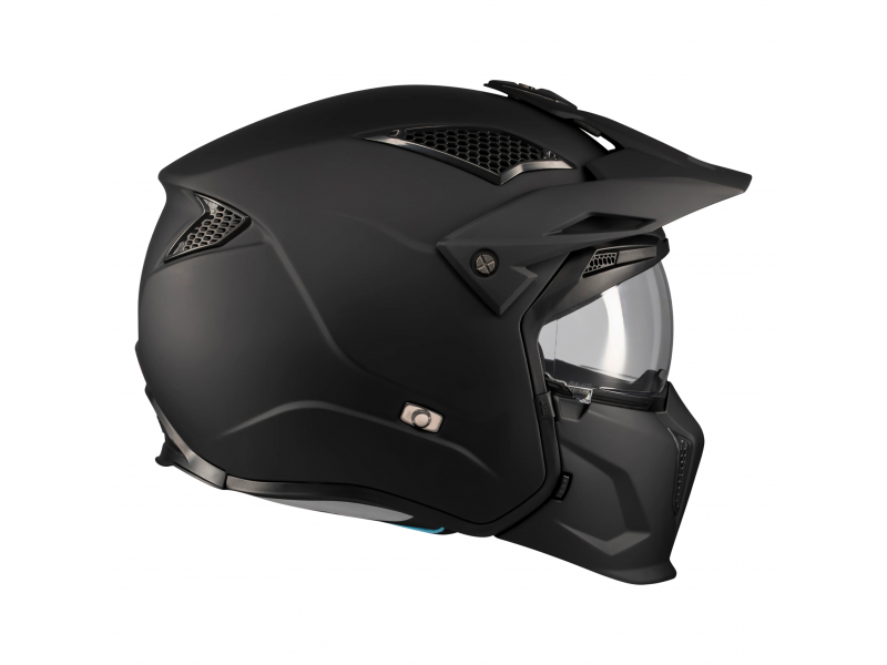 Casca MT Streetfighter SV S Pure A1 negru mat (ochelari soare integrati) - masca (protectie) barbie si cozoroc detasabile