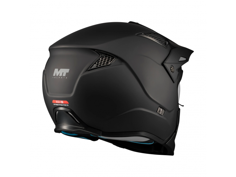 Casca MT Streetfighter SV S Pure A1 negru mat (ochelari soare integrati) - masca (protectie) barbie si cozoroc detasabile
