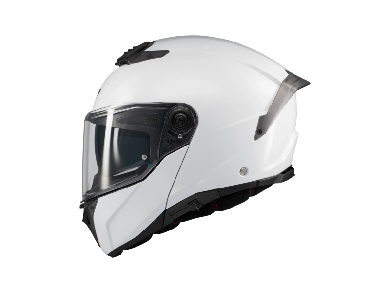 Casca modulabila MT Atom 2 SV Pure A0 alb lucios (ochelari soare integrati) Pinlock Ready - tip viziera: MT-V-35