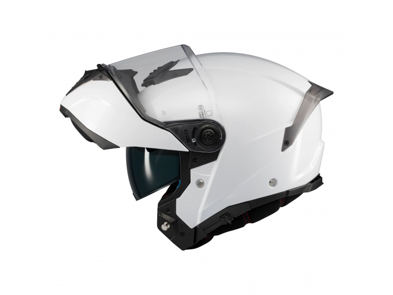 Casca modulabila MT Atom 2 SV Pure A0 alb lucios (ochelari soare integrati) Pinlock Ready - tip viziera: MT-V-35