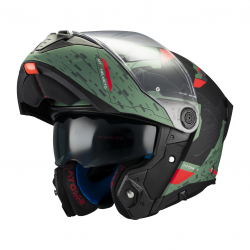 Casca modulabila MT Atom 2 SV Highlands C6 verde mat (ochelari soare integrati) Pinlock Ready - tip viziera: MT-V-35