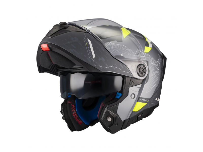 Casca modulabila MT Atom 2 SV Highlands E2 gri mat (ochelari soare integrati) Pinlock Ready - tip viziera: MT-V-35