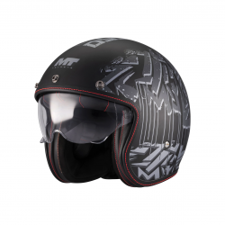 Casca open face motociclete MT Le Mans 2 S SV Pure A1 negru mat (ochelari soare integrati) - omologare noua ECE 22.06