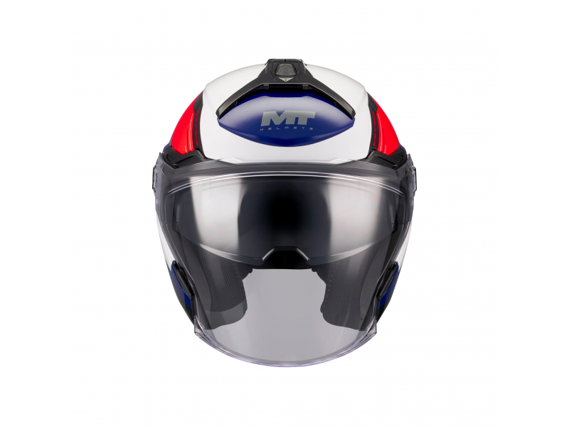Casca open face motociclete MT Cosmo SV Icarus A5 rosu lucios (ochelari soare integrati) - tip viziera: MT-V-37