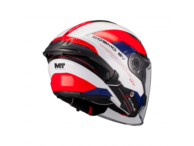 Casca open face motociclete MT Cosmo SV Icarus A5 rosu lucios (ochelari soare integrati) - tip viziera: MT-V-37