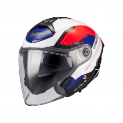 Casca open face motociclete MT Cosmo SV Icarus A5 rosu lucios (ochelari soare integrati) - tip viziera: MT-V-37