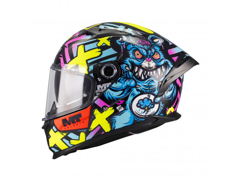 Casca integrala MT Braker SV Crazy Teddy B7 (ochelari soare integrati) - tip viziera: MT-V-28B