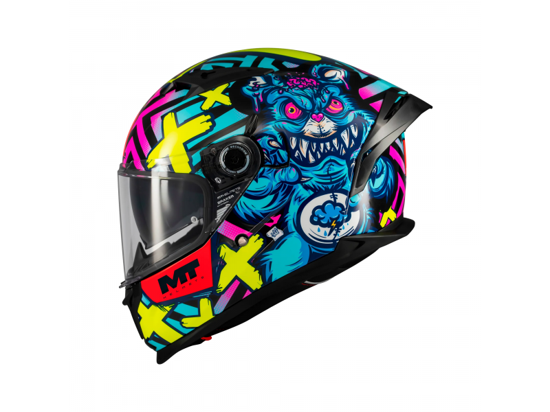 Casca integrala MT Braker SV Crazy Teddy B7 (ochelari soare integrati) - tip viziera: MT-V-28B