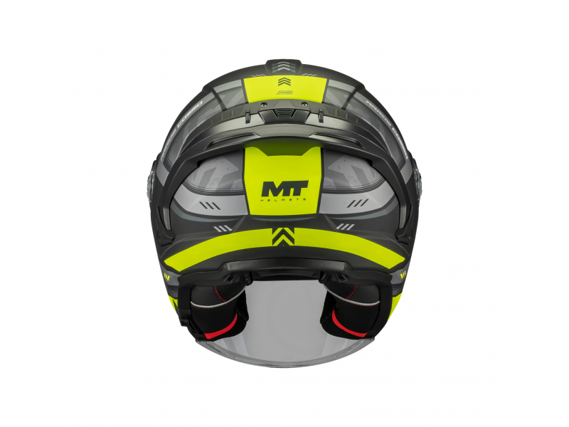 Casca open face motociclete MT Cosmo SV Arrow B3 galben fluor mat (ochelari soare integrati) - tip viziera: MT-V-37