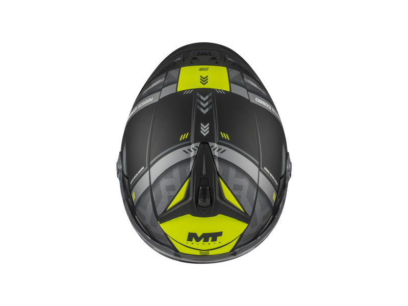 Casca open face motociclete MT Cosmo SV Arrow B3 galben fluor mat (ochelari soare integrati) - tip viziera: MT-V-37