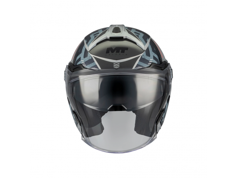 Casca open face motociclete MT Cosmo SV Arrow C2 gri lucios (ochelari soare integrati) - tip viziera: MT-V-37
