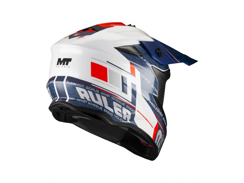 Casca enduro/offroad MT model Falcon S Ruler A15 alb lucios