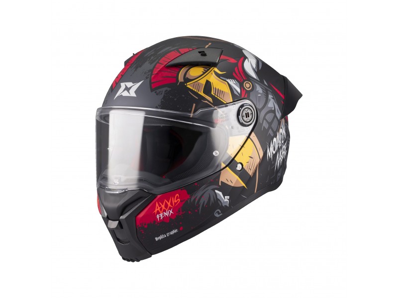 Casca integrala Axxis Fenix Hoplita B5 rosu lucios - tip viziera: MT-V-31B
