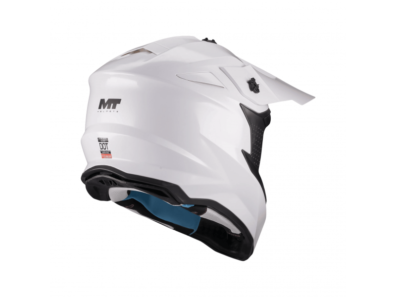 Casca enduro/offroad MT model Falcon S Pure A0 alb lucios