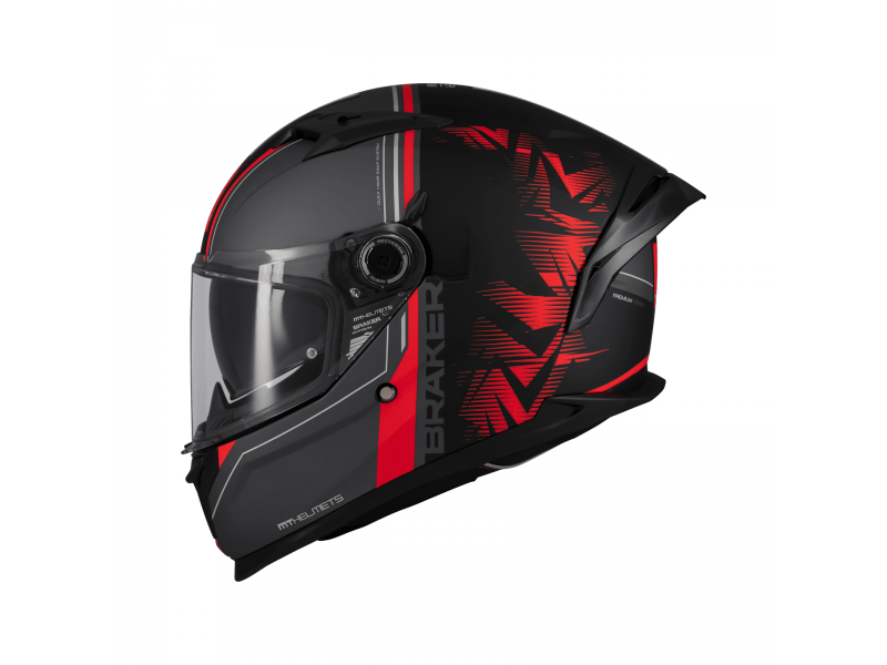 Casca integrala MT Braker SV Charm B5 negru/rosu mat (ochelari soare integrati) - tip viziera: MT-V-28B