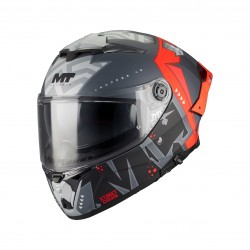 Casca integrala MT Thunder 4 R SV Canvas C5 rosu mat (ochelari soare integrati) + lentila antiaburire Pinlock 70 cadout - tip viziera: MT-V-28C
