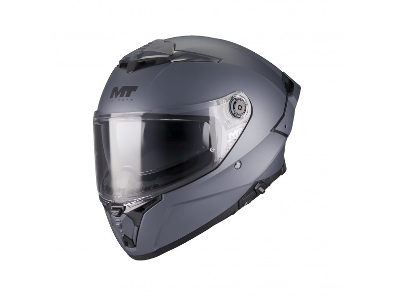 Casca integrala MT Thunder 4 R SV Pure A2 gri mat (ochelari soare integrati) + lentila antiaburire Pinlock 70 cadou - tip viziera: MT-V-28C