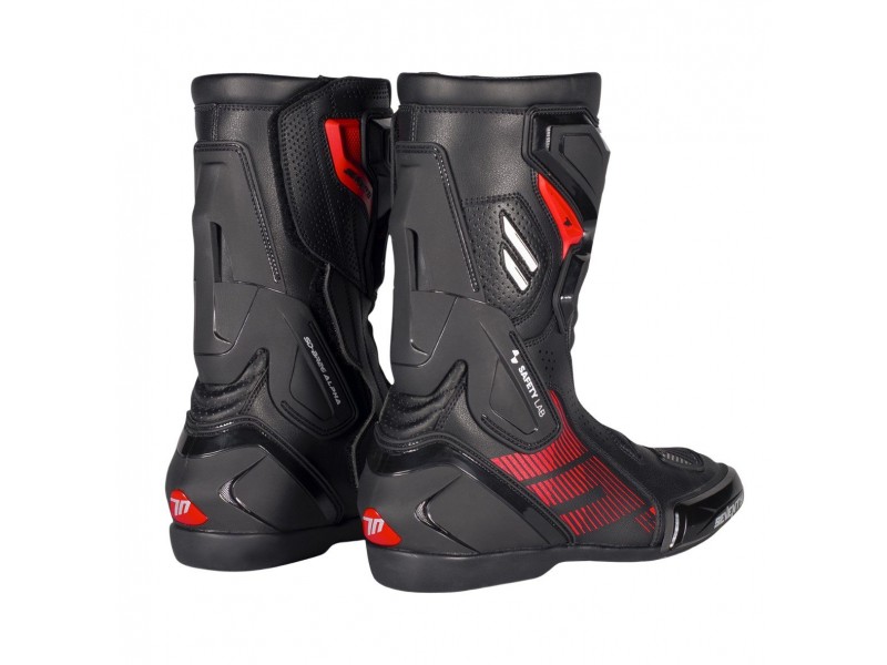 Ghete (cizme) moto Racing Unisex Seventy model SD-BR26 Alpha culoare: negru/rosu/alb