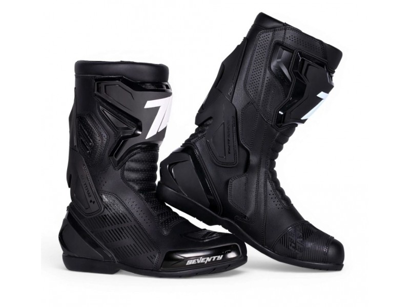 Ghete (cizme) moto Racing Unisex Seventy model SD-BR26 Alpha culoare: negru/alb