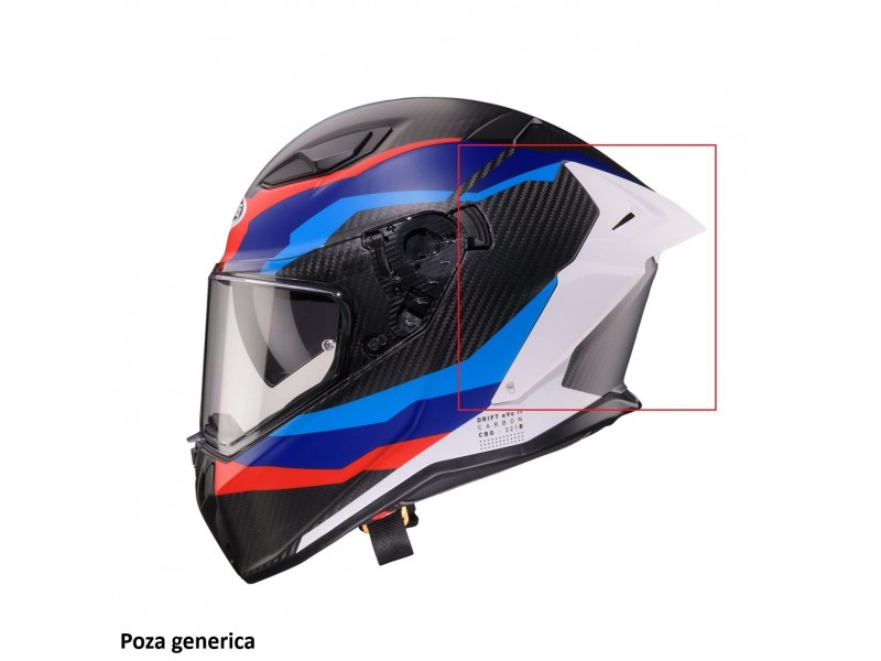 Spoiler casca integrala Caberg model Drift Evo II Carbon MSPORT S3 - culoare: alb mat (compatibil cu marimile XS-M)