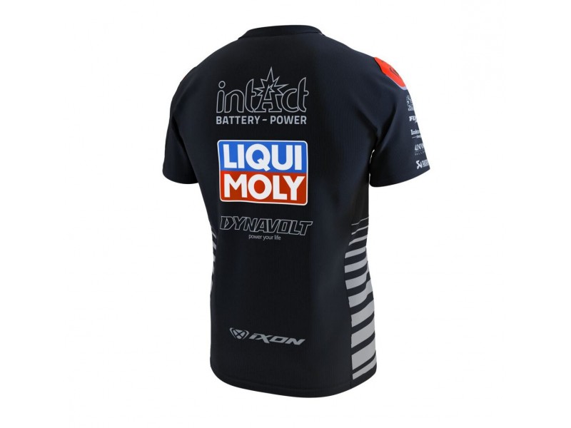 Tricou barbati Ixon model TS1 INTA 25 MS culoare: negru/rosu/argintiu (produs cu licenta Liqui Moly Dynavolt Intact GP)