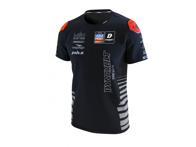 Tricou barbati Ixon model TS1 INTA 25 MS culoare: negru/rosu/argintiu (produs cu licenta Liqui Moly Dynavolt Intact GP)