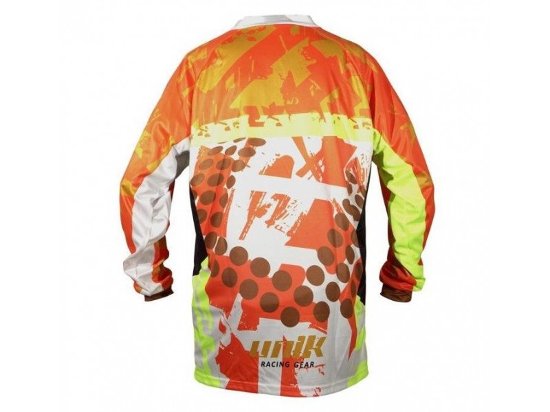 Tricou bluza cross enduro Unik Racing model MX01 culoare portocaliu fluor 