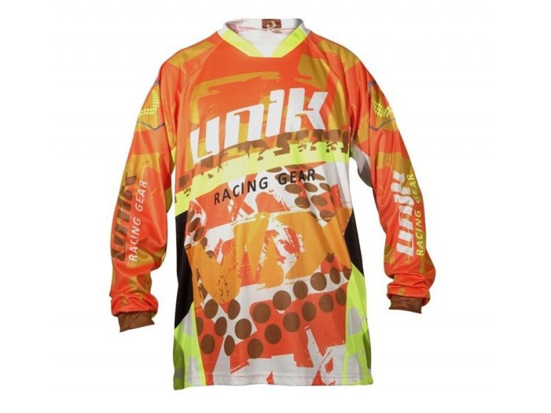 Tricou bluza cross enduro Unik Racing model MX01 culoare portocaliu fluor 