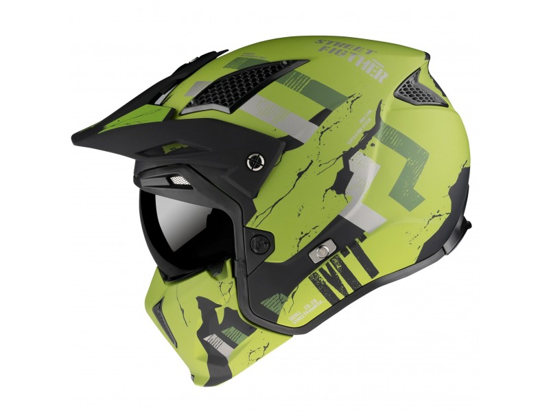 Casca MT Streetfighter SV Skull2020 A16 verde mat (ochelari soare integrati) - masca (protectie) barbie si cozoroc detasabile Casca MT Streetfighter SV Skull2020 A16 verde mat (ochelari soare integrati) - masca (protectie) barbie si cozoroc detasabile