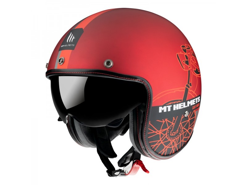 Casca open face MT Le Mans 2 SV Cafe Racer B5 rosu mat (ochelari soare integrati) Casca open face MT Le Mans 2 SV Cafe Racer B5 rosu mat (ochelari soare integrati)