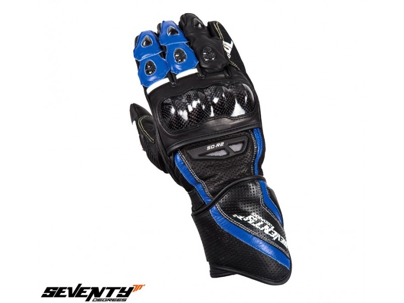 Manusi barbati racing vara Seventy model SD-R2 negru/albastru