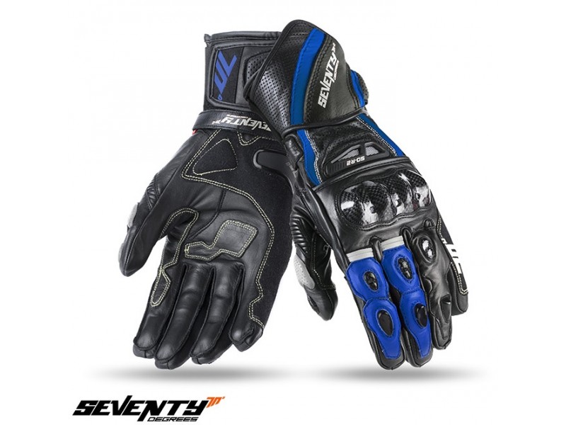 Manusi barbati racing vara Seventy model SD-R2 negru/albastru