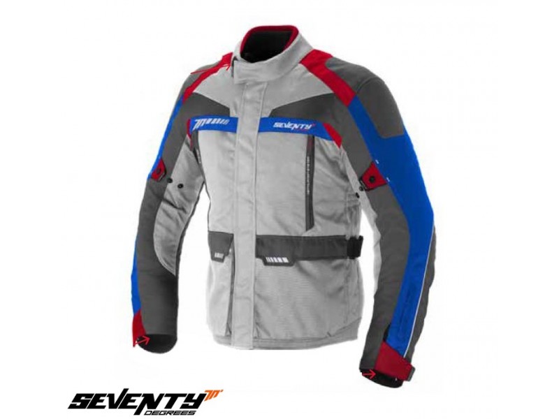 Geaca (jacheta) motociclete barbati Racing Seventy vara/iarna model SD-JT43 culoare: alb/rosu/albastru